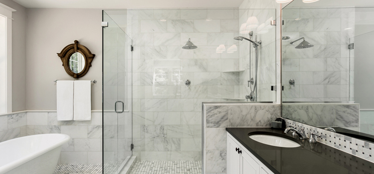 bathroom shower door installation in Valinda
