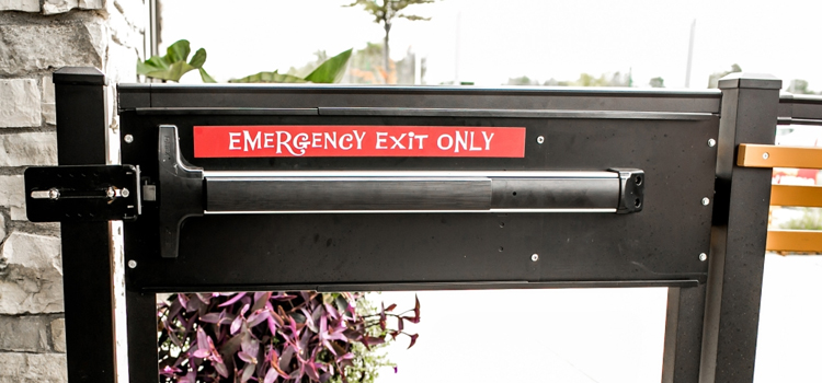 emergency push bar installation in Valinda